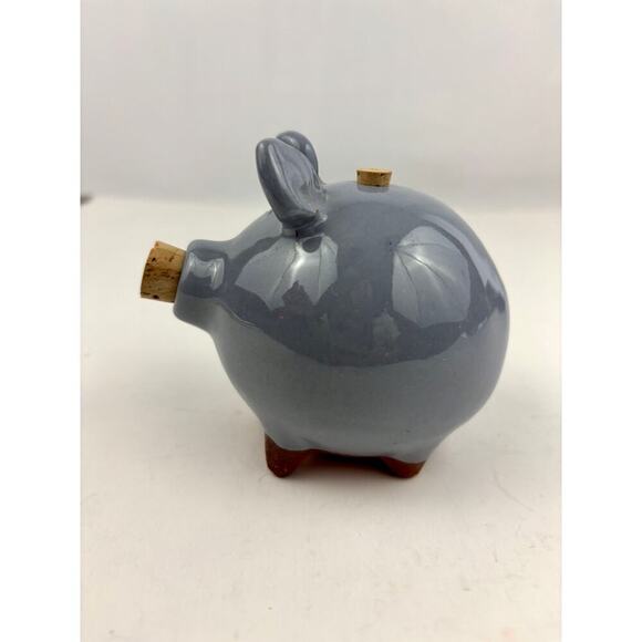 VTG Pig Morgan Ceramic Pottery Shaker Gray Glaze Kitsch - Picture 9 of 16